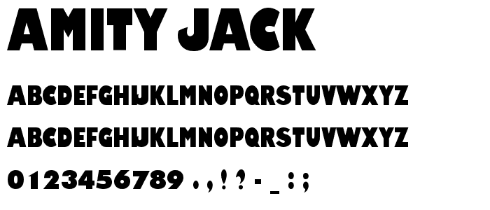 Amity Jack font